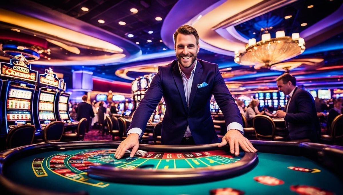 Studio Hot Pot zora4d menampilkan meja dealer, broadcast multi-kamera, dan display kartu real-time dalam kualitas HD